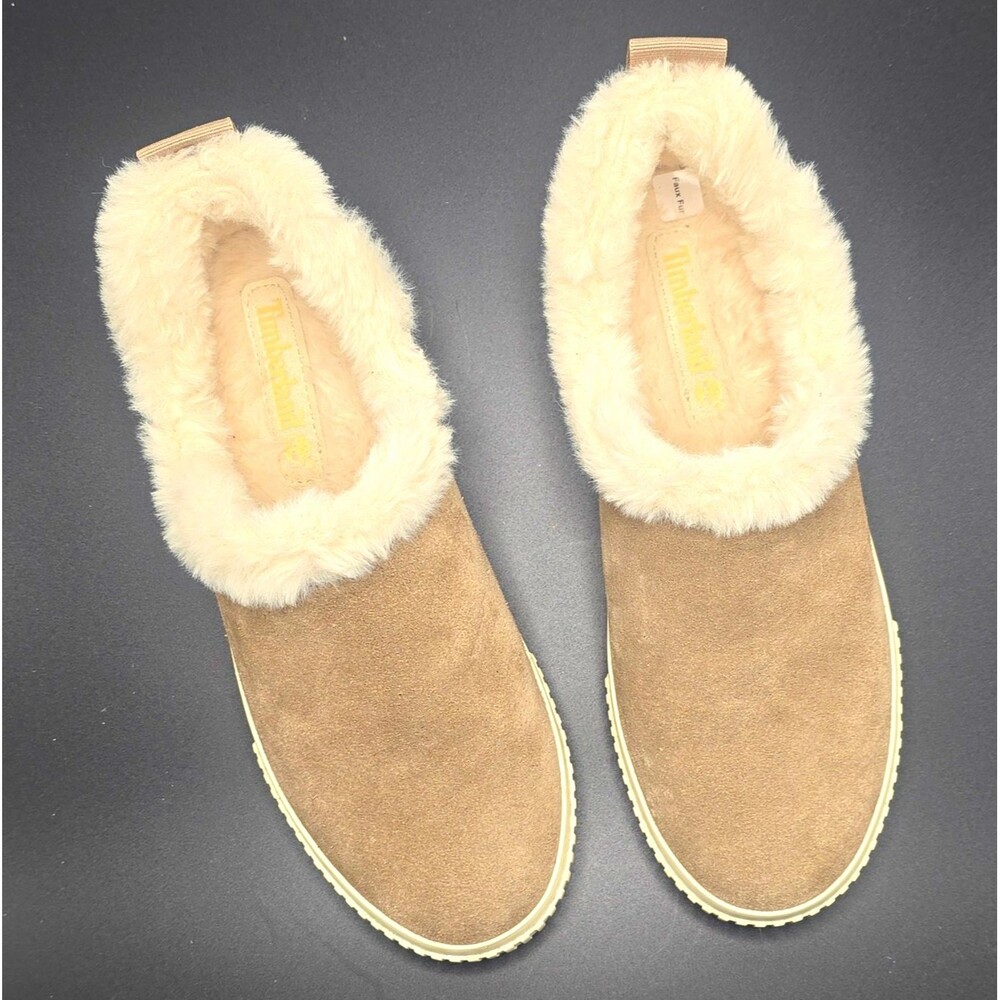 Timberland Skyla Bay Women's Warm Lined Slip On Shoes Suede Faux Fur Size 7.5